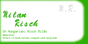 milan risch business card